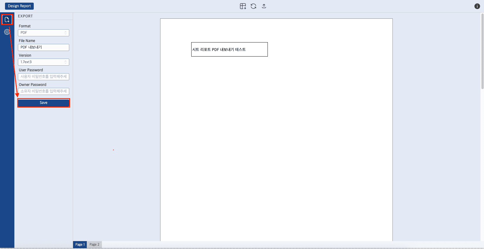 Sheet Export
