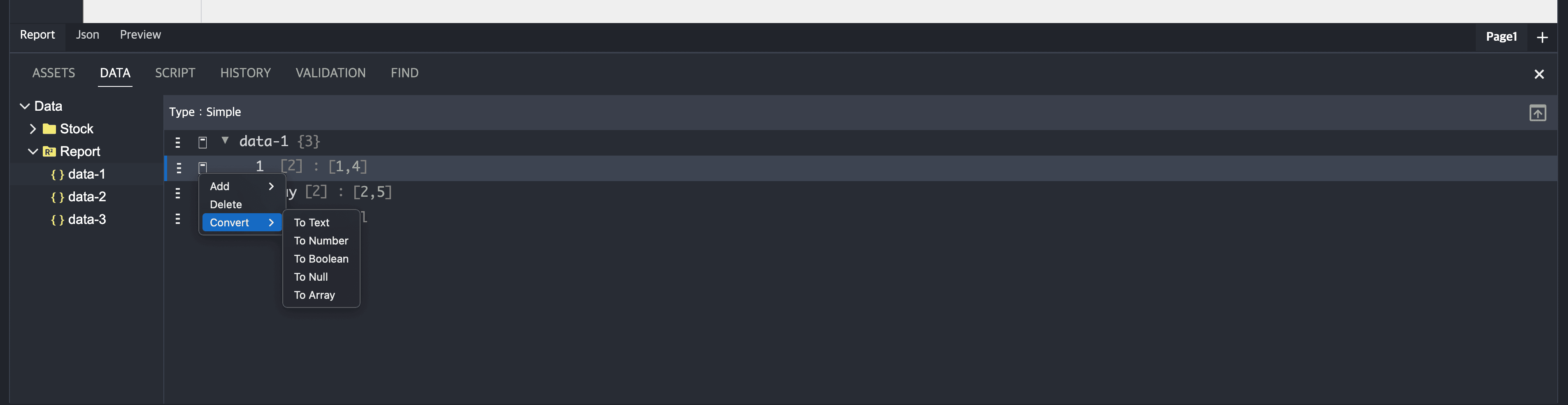 simple data convert