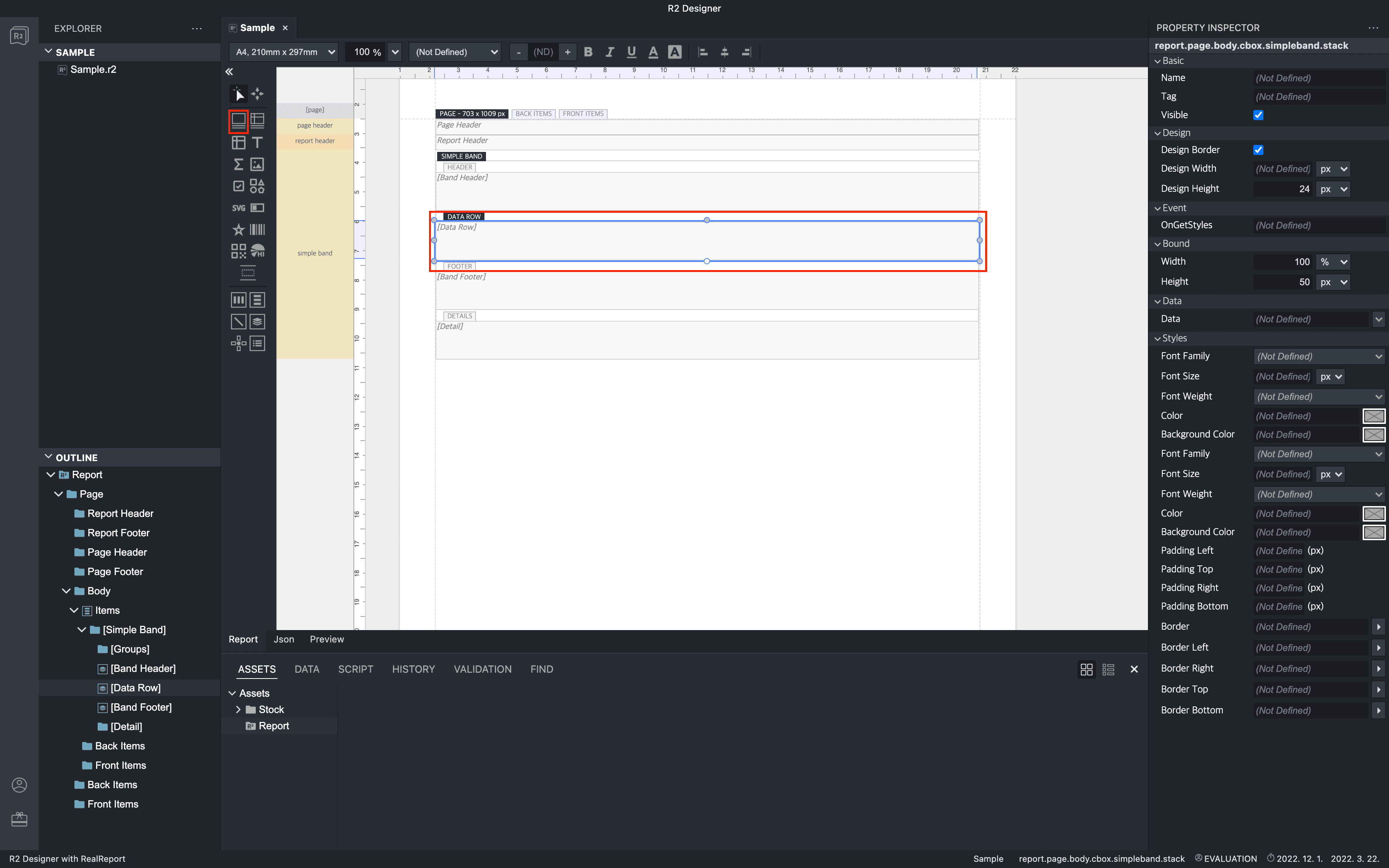 simpleband-data-row-item-sample